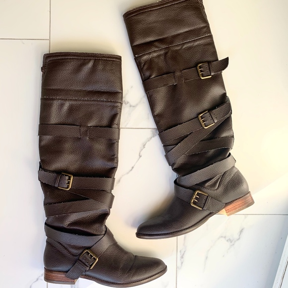 Colin Stuart | Knee High Boots with Fold-over Top - Picture 1 of 6